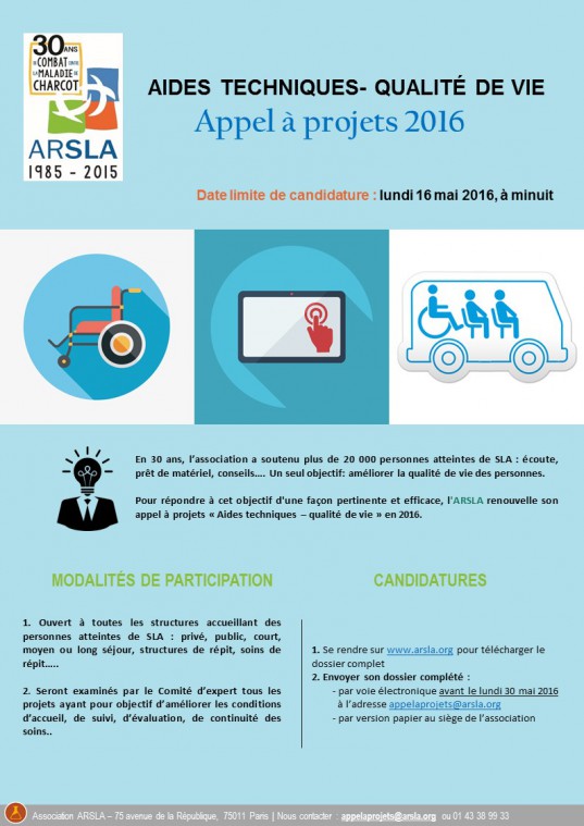 Appel à projets aides techniques 2016