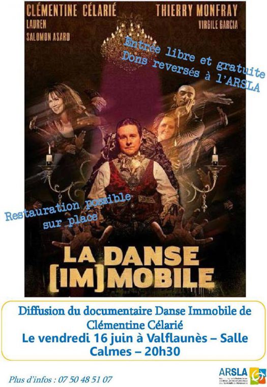 Affiche Danse immobile - diffusion le 16 juin à Valflaunès