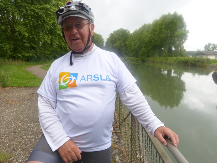 Bernard participe à la vélo francette pour l'ARSLA - Maladie de Charcot