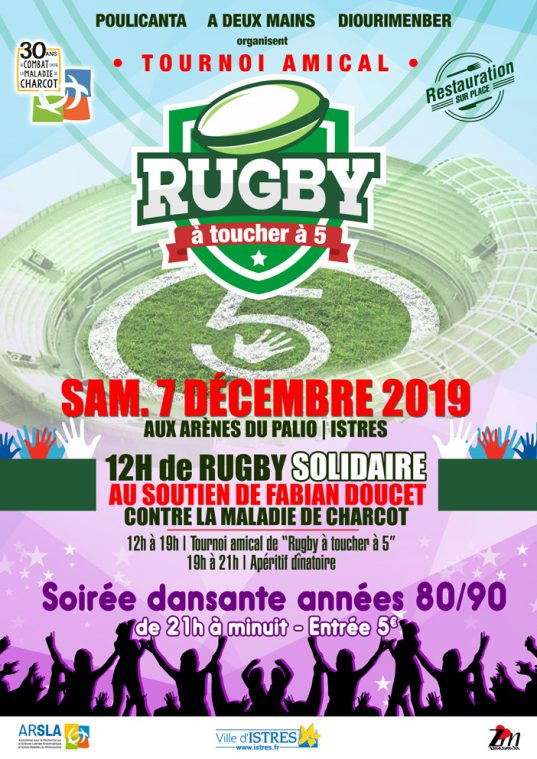 Charcot- Maladie de Charcot - Affiche rugby solidaire