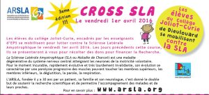 Le collège Joliot Curie organise un cross des enfants pour soutenir l'ARSLA