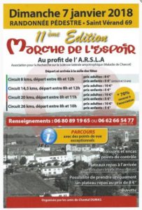 Affiche marche de l'espoir de Saint Verand