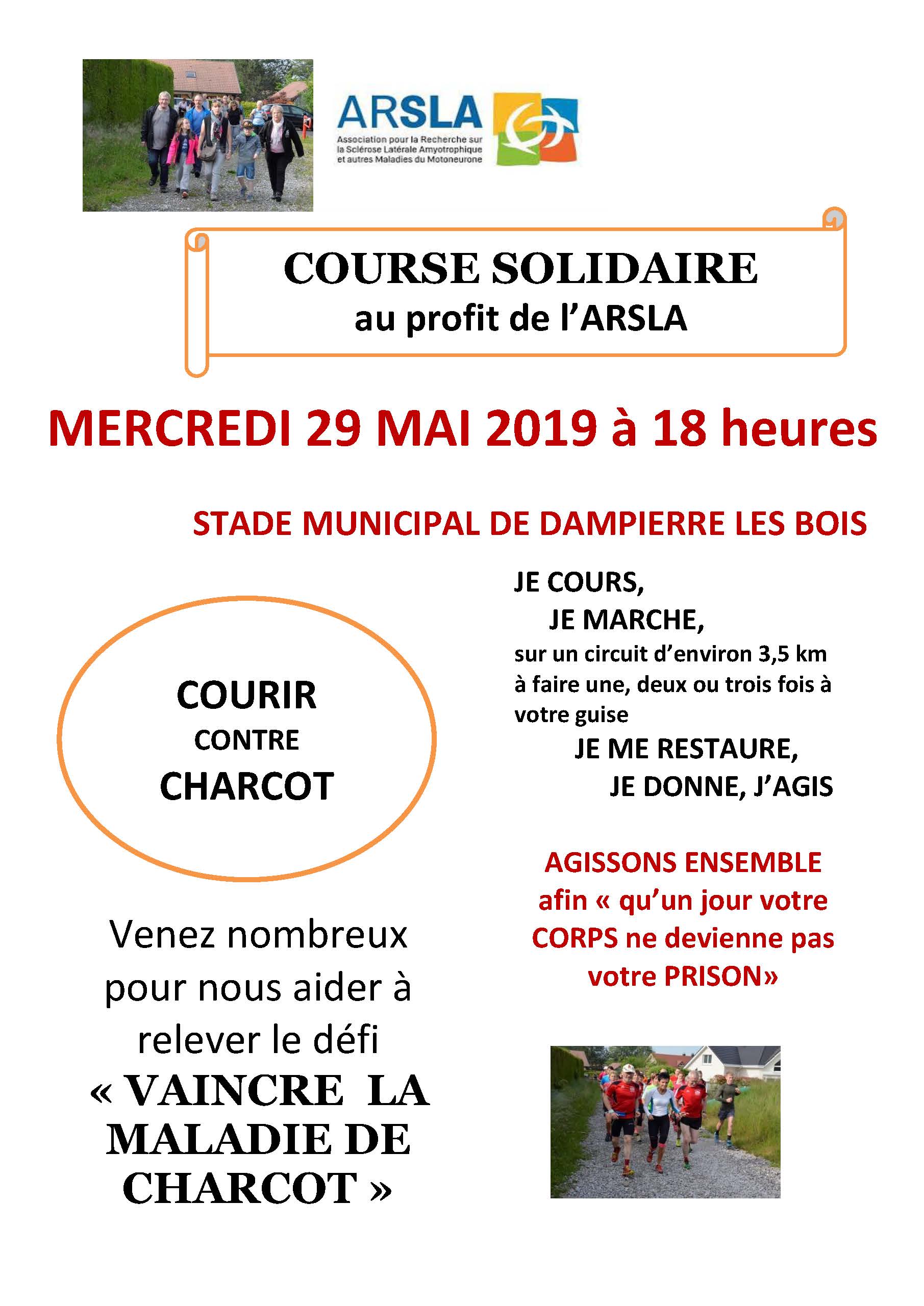 Courir contre Charcort - ARSLA Maladie de Charcot
