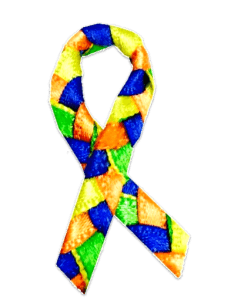 Ruban symbole de la lutte contre la SLA - Maladie de charcot