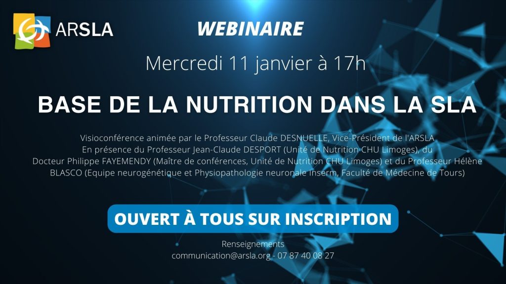 WEBINAIRE #4 : Base de la nutrition dans la SLA - Arsla